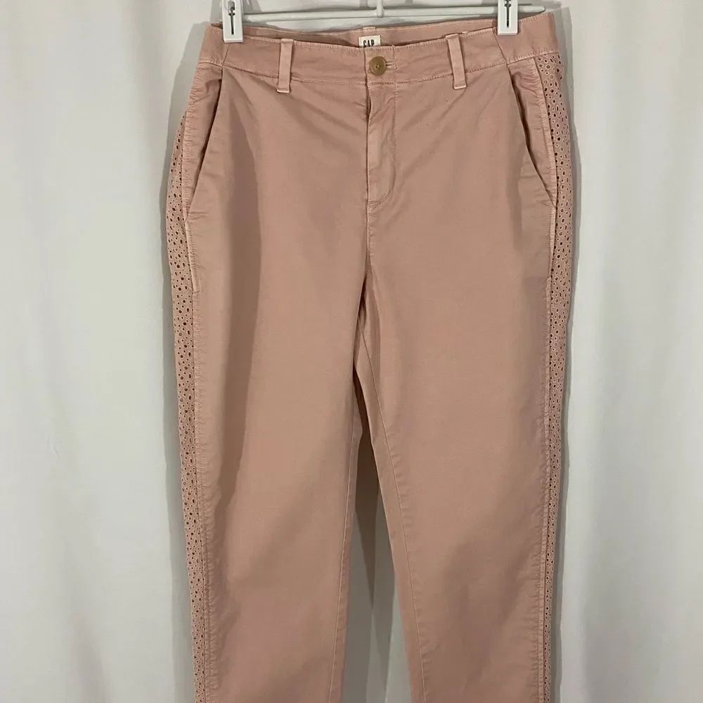 GAP Pink Girlfriend Chinos With Lace Details